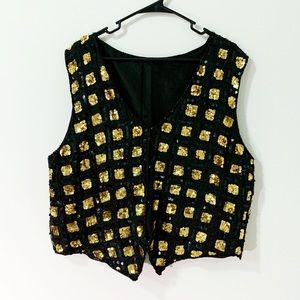 90s Sequin Vest Vintage
